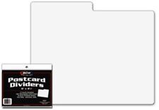 Pack /10 BCW White Plastic Postcard / 4x6 Photo Dividers - 6 x 4 with 3-1/2