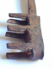 Extremely Large Ancient Medieval Iron Key Circa 1400-1500 Ad picture