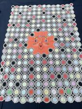 Antique hand woven patchwork rounded Quilt beautiful item174 picture