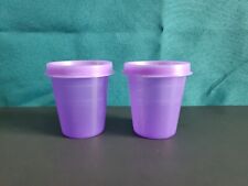 Tupperware Midget Set of 2 Purple with Matching Seal New purple  picture