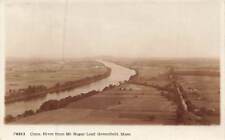 RPPC Aerial Connecticut River From Mt Sugarloaf Real Photo Greenfield MA  P176 picture
