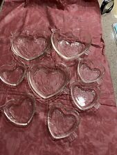 Safe Bake Glass Heart Baking Dishes with Cupid and Arrows Lot of 8 - 3 sizes USA picture