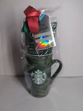 Starbucks 16 oz Ceramic Mug Gift Set Hot Cocoa Winter Wonderland NEW With Tag picture
