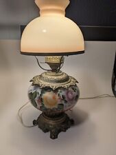 Gone With The Wind Parlor Lamp Double Globe  Converted Oil Electric Antique  picture