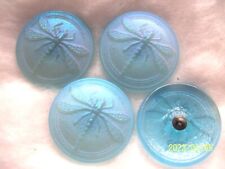 REDUCED CZECH GLASS BUTTONS (6 PCS) DRAGONFLY   (31mm)    D 008 picture