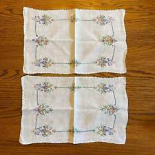 Vintage Embroidered Table Scarf, Set of 2 picture
