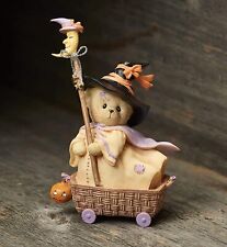 Roman Cherished Teddies, Diana in Wheel Basket Halloween Figure, 4.25