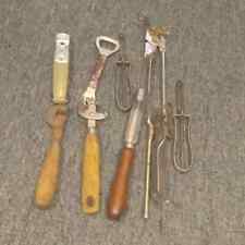 Vintage Mixed  Kitchen Utensils Gadgets Tools  Wood Handles Farmhouse picture
