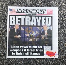 NEW YORK POST - THURSDAY MAY 9, 2024 (BIDEN THREATENS TO CUT OFF ISRAEL ARMS) picture