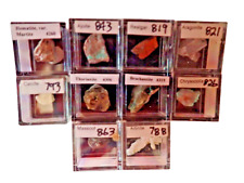 Micromount Mineral Lot MM87-10 Fine Specimens in Acrylic Boxes-Visit eBay Store picture