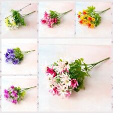 US 4pcs 18 Heads Artificial Daisy Flower Branch Vacation Mode Party Decoration picture
