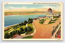 c1937 Linen Postcard New York NY New York Grant's Tomb Riverside Park picture