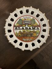BAMA Fan's Vintage Alabama Souvenir Collector Plate 8.5” Reticulated Gold Edge picture