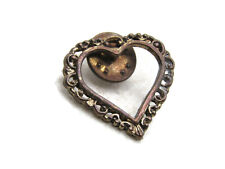 Vintage Open Body Heart Pin Gold Tone picture