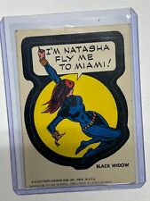 TOPPS 1974-1975 Marvel Comic Book Heroes Sticker Card Black Widow picture
