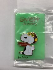 Vintage 80's Peanuts Snoopy Red Baron Flying Ace Aviator Pin  picture