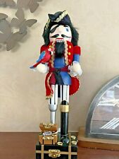 Pirate  Nutcracker with  Parrot &  Treasure Chest. 14