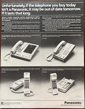 1985 Panasonic Vintage Print Ad 80's Phones Retro Electronic Advertisement picture