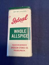 Vintage Ideal Whole Allspice Seed American Stores Metal Tin picture