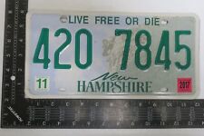 2017 17 NEW HAMPSHIRE NH LICENSE PLATE TAG #420 7845 WEED POT DUBEY SMOKE IT UP picture