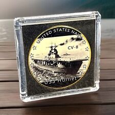US Navy CHALLENGE COIN- WW2 -USS HORNET CV-8 Aircraft Carrier w/Case picture