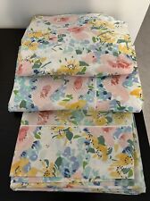 Vintage JC Penney Twin Set Flat Sheet Pillowcase Fitted Sheet Floral Bedding picture