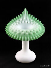 Victorian Era Bohemian Large Jack in the Pulpit (JIP) Satin Glass Vase ca 1890s picture