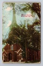 Waterville ME-Maine, Catholic Church, Antique Vintage c1910 Souvenir Postcard picture