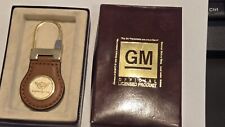 NEW 1990s VINTAGE CORVETTE STINGRAY KEYCHAIN Gold Tone Leather GM Licensed OEM  picture