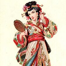 1880s Japanese Traditional Dress Kimono Chinese Oriental Victorian Trade Card C3 picture