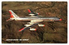 Vintage American Airlines 990 Astrojet Postcard c1963 In Flight Chrome picture