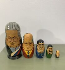 Vintage Nesting Dolls Matryoshka Russian Political Leaders picture