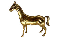 Vintage Mid Century Large Brass Horse Statue Figurine picture