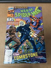 Web of Spider-man #68 Marvel Comics 1990 vs. Tombstone picture