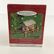 Hallmark Keepsake Christmas Ornament #2 Town Country Bait Shop With Boat 2000 picture