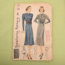 Vintage 1930s Simplicity Dress & Bolero Sewing Pattern - 2681 Bust 32 Complete picture