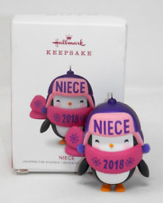 Hallmark Keepsake Niece Ornament - 2018 Penguin Christmas 2.5