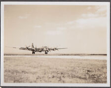 USAF Boeing B-29 or B-50 landing Westover AFB ca 1950s marked Kensmen photo picture