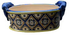 Moroccan/ Polish Pottery Looking Porcelain Oval Planter picture