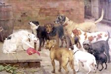 Oil Percy-Harland-Fisher-Dog-With-His-Master-s-Dinner-La-Fontaine's-Fables art picture