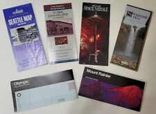 Washington State 1990's Vintage 4 Brochures Space Needle and 2 Maps Mount Ranier picture