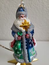 Vintage Christopher RADKO Ornament FATHER FROST BLUE SANTA 25TH ANNIVERSARY  picture