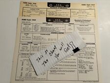 AEA Tune-Up Chart System 1959 Ford Eight Custom & Fairlane picture
