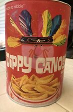 RARE VTG 1960s Quaker Dippy Canoes Round Box American Indian w/ top Corn Snack picture