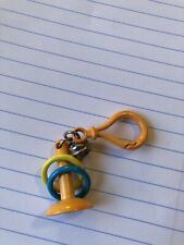 Vintage 1980s Plastic Bell Charm Ring Toss For 80s Necklace picture