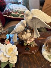 home interior figurines homco masterpiece white birds picture