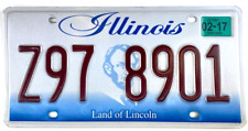 Illinois 2017 Auto Vintage License Plate Garage Z97 8901 Wall Decor Collector picture