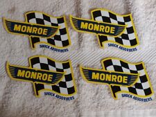 Vintage Monroe Shocks Flag - 4 Original  1960-70's Racing Stickers picture