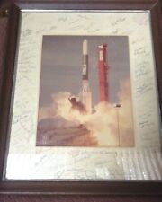 Rare Vintage 1983 NASA 25th ANNIVERSARY DELTA ROCKET Launch Photo 70 hand signed picture