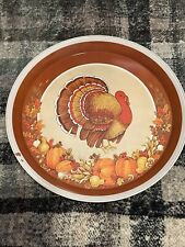 Vintage Hallmark Thanksgiving Turkey Platter Autumn Fall picture